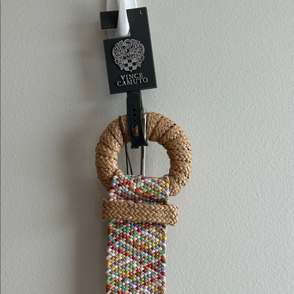 Vince Camuto Colorful Woven Belt with Round Buckle, Size L, Brand New with tags - Picture 3 of 5